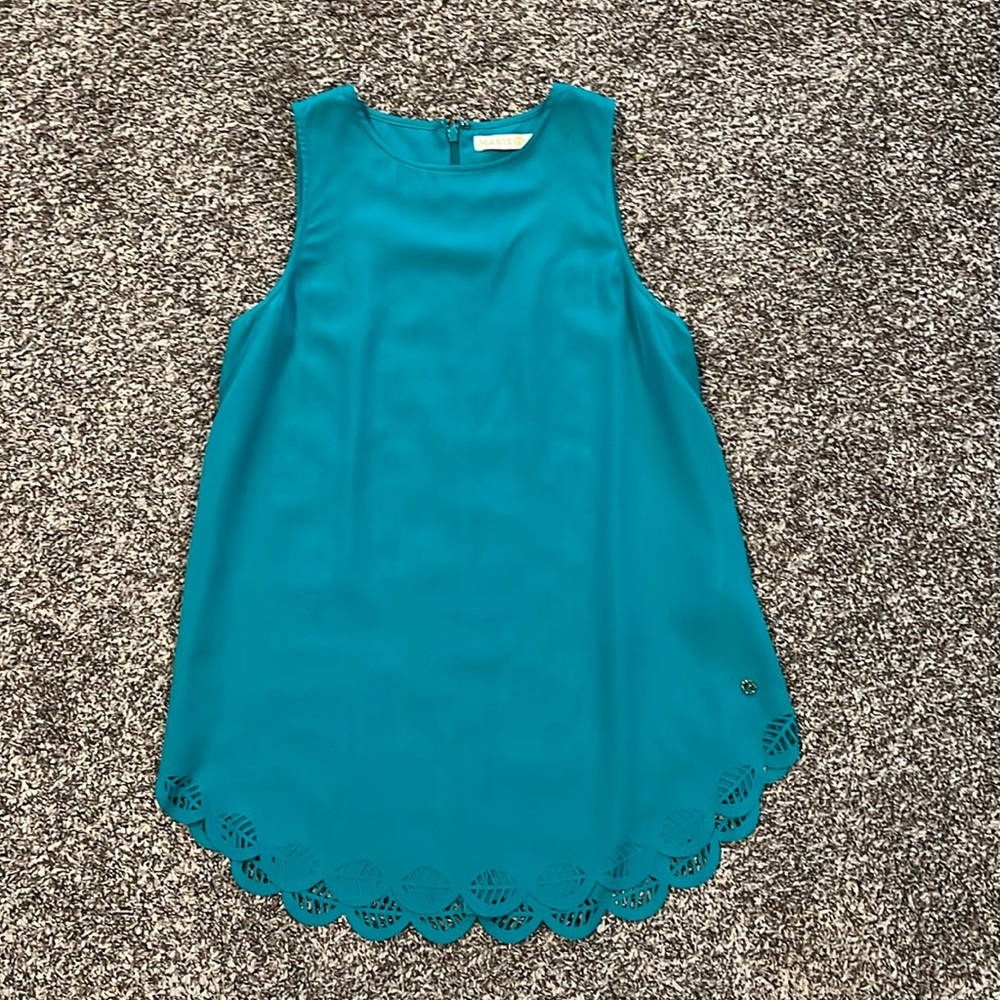 Marie Oliver Cut Out Teal Tank Top